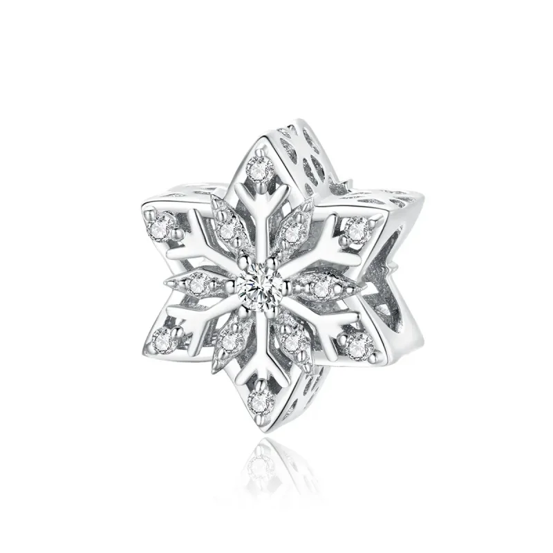 (zdjęcie do) Charms Typu Pandora Błyszczące płatki śniegu - BSC368
