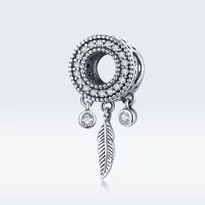 Charms Typu Pandora Błyszczące Pióro - SCC1550