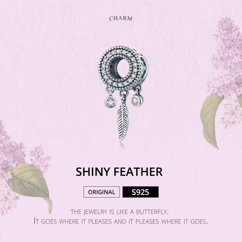 (zdjęcie do) Charms Typu Pandora Błyszczące Pióro - SCC1550 - Wyświetl 6