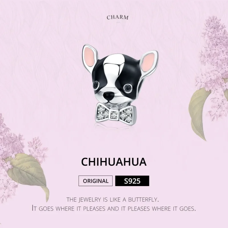 (zdjęcie do) Charms Typu Pandora Chihuahua - SCC1310 - Wyświetl 2