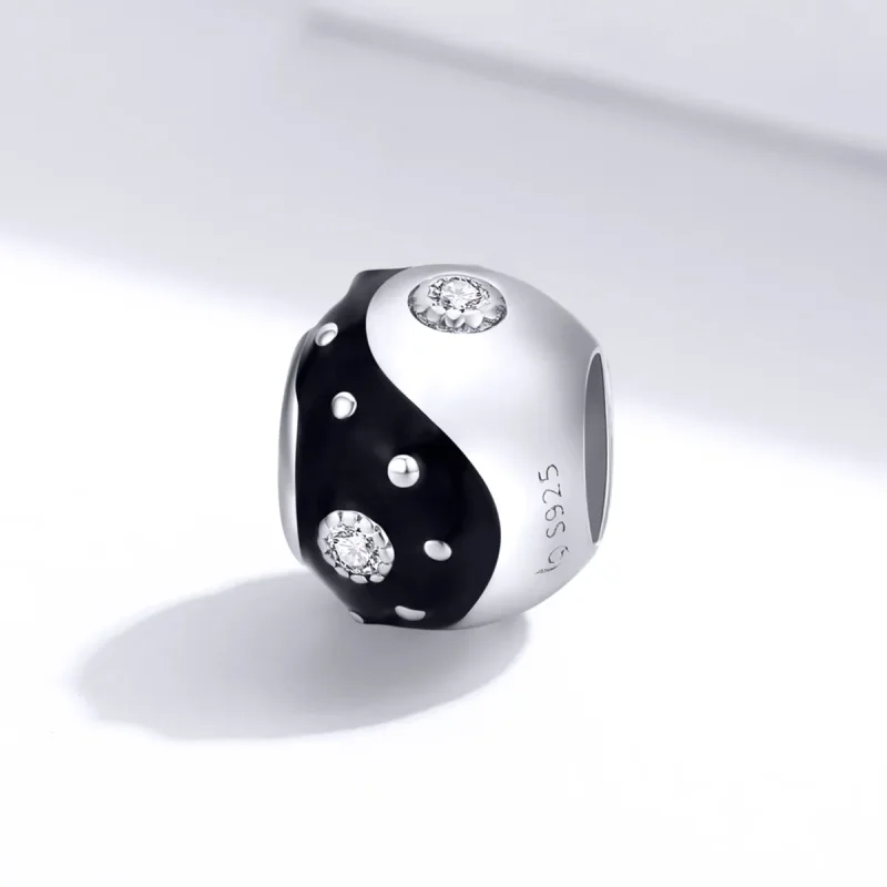 (zdjęcie do) Charms Typu Pandora Chinoiserie Yin Yang - BSC192 - Wyświetl 2