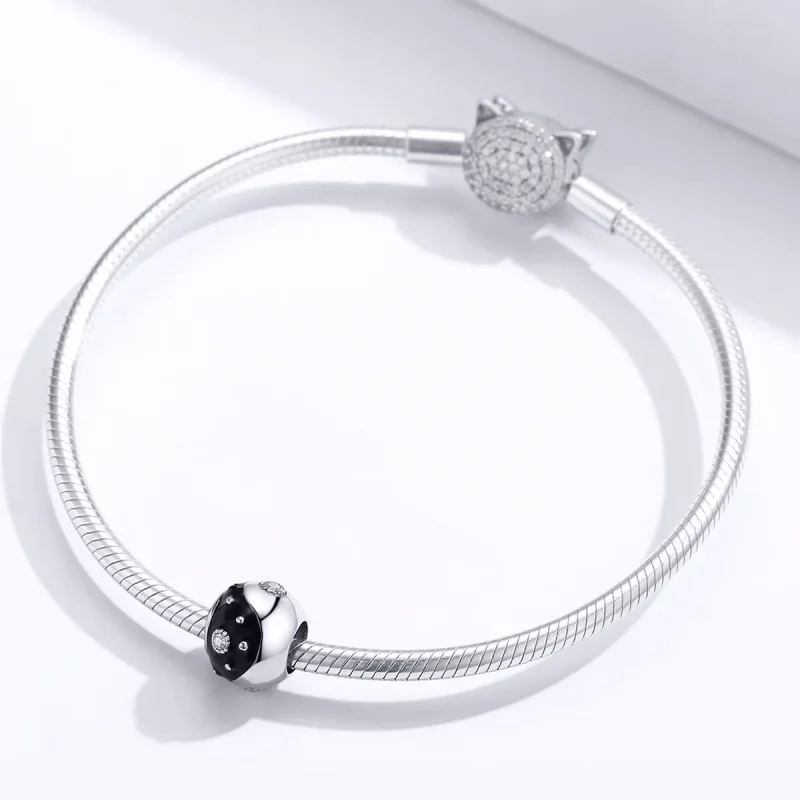 (zdjęcie do) Charms Typu Pandora Chinoiserie Yin Yang - BSC192 - Wyświetl 3
