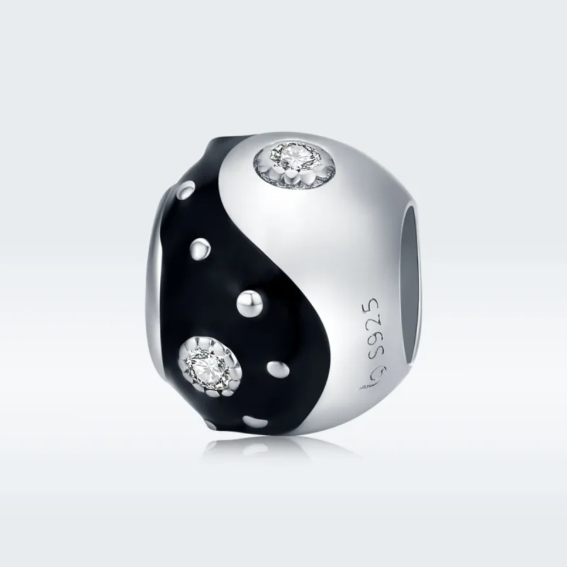 (zdjęcie do) Charms Typu Pandora Chinoiserie Yin Yang - BSC192 - Wyświetl 5
