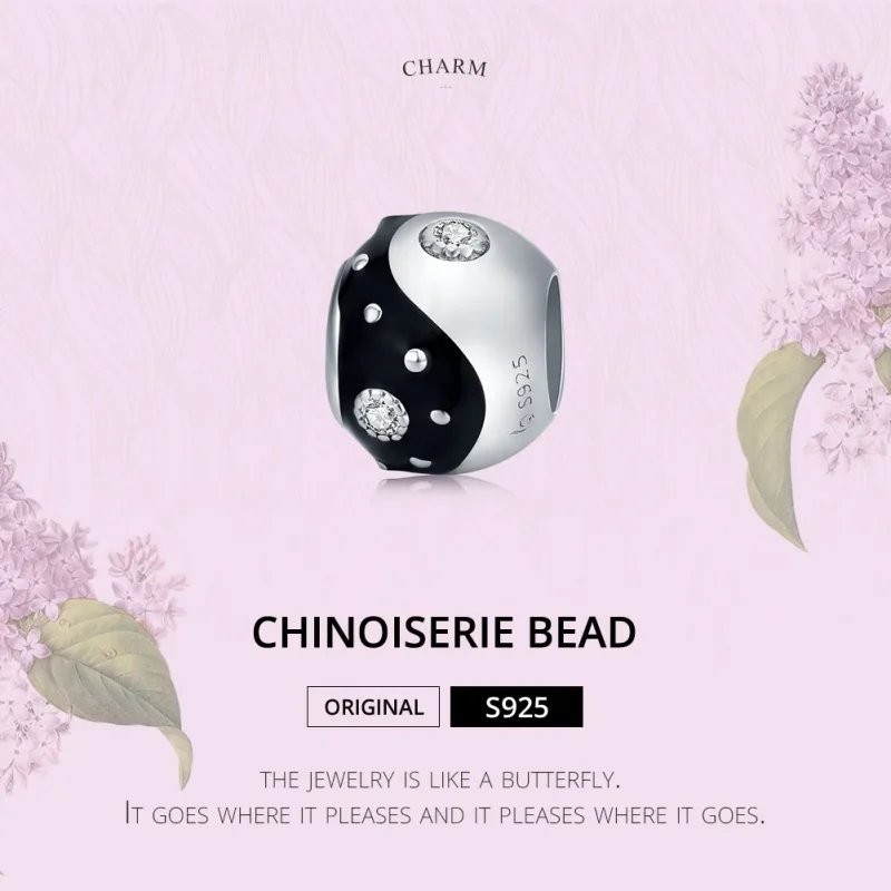 (zdjęcie do) Charms Typu Pandora Chinoiserie Yin Yang - BSC192 - Wyświetl 6