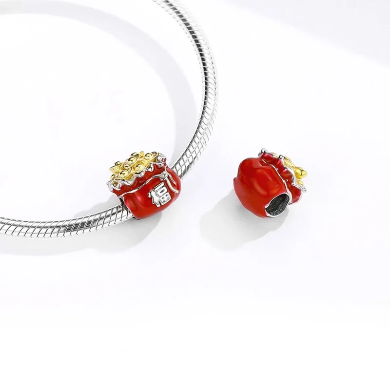 (zdjęcie do) Charms Typu Pandora Chińska torba na szczęście - BSC100 - Wyświetl 4