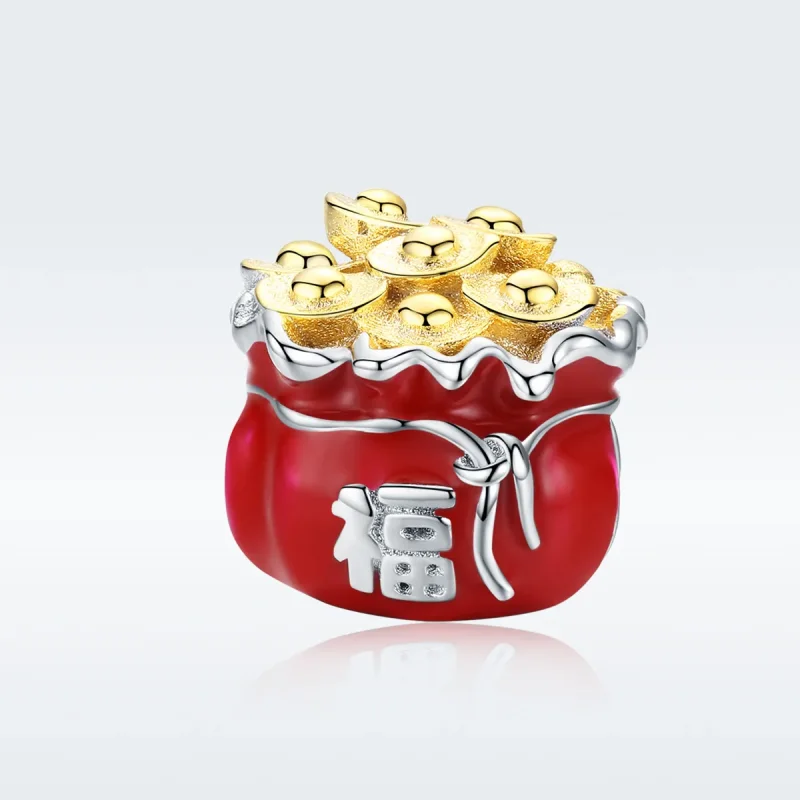 (zdjęcie do) Charms Typu Pandora Chińska torba na szczęście - BSC100 - Wyświetl 5