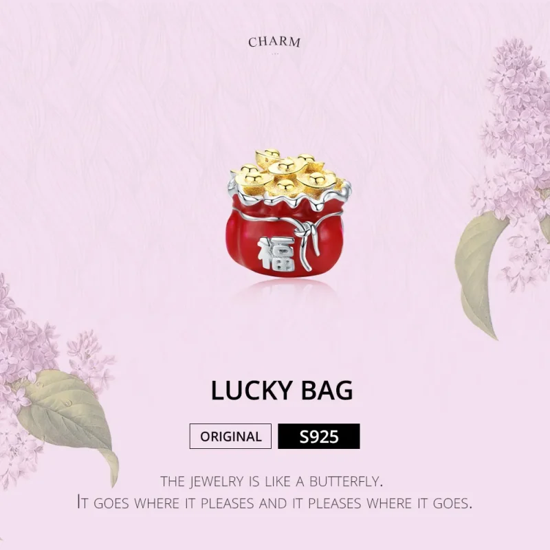 (zdjęcie do) Charms Typu Pandora Chińska torba na szczęście - BSC100 - Wyświetl 6