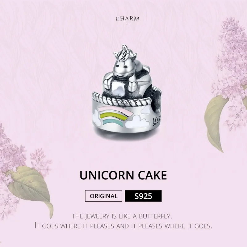 (zdjęcie do) Charms Typu Pandora Ciasto Jednorożca - SCC1311 - Wyświetl 2