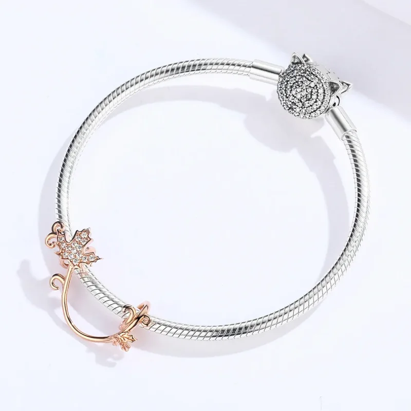 (zdjęcie do) Charms Typu Pandora Ciche liście - SCC1254 - Wyświetl 3