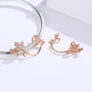 Charms Typu Pandora Ciche liście - SCC1254