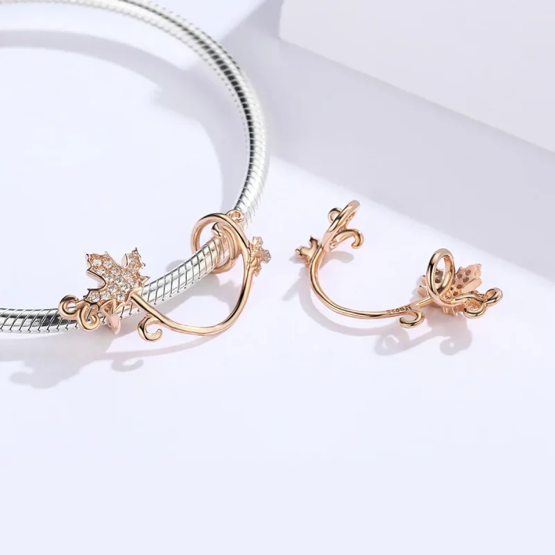 (zdjęcie do) Charms Typu Pandora Ciche liście - SCC1254 - Wyświetl 4