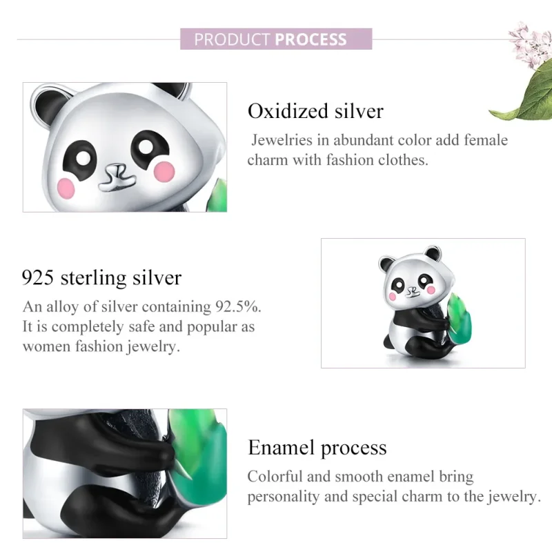 (zdjęcie do) Charms Typu Pandora Cudowny mały panda - SCC1832 - Wyświetl 8