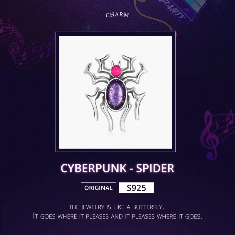(zdjęcie do) Charms Typu Pandora Cyberpunk - Pająk - SCC1842 - Wyświetl 5