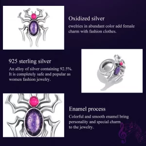 Charms Typu Pandora Cyberpunk - Pająk - SCC1842