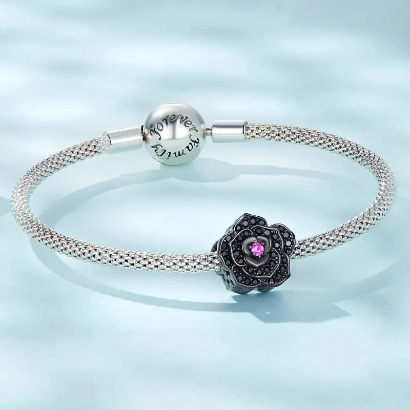 (zdjęcie do) Charms Typu Pandora Czarna róża - SCC2380 - Wyświetl 5
