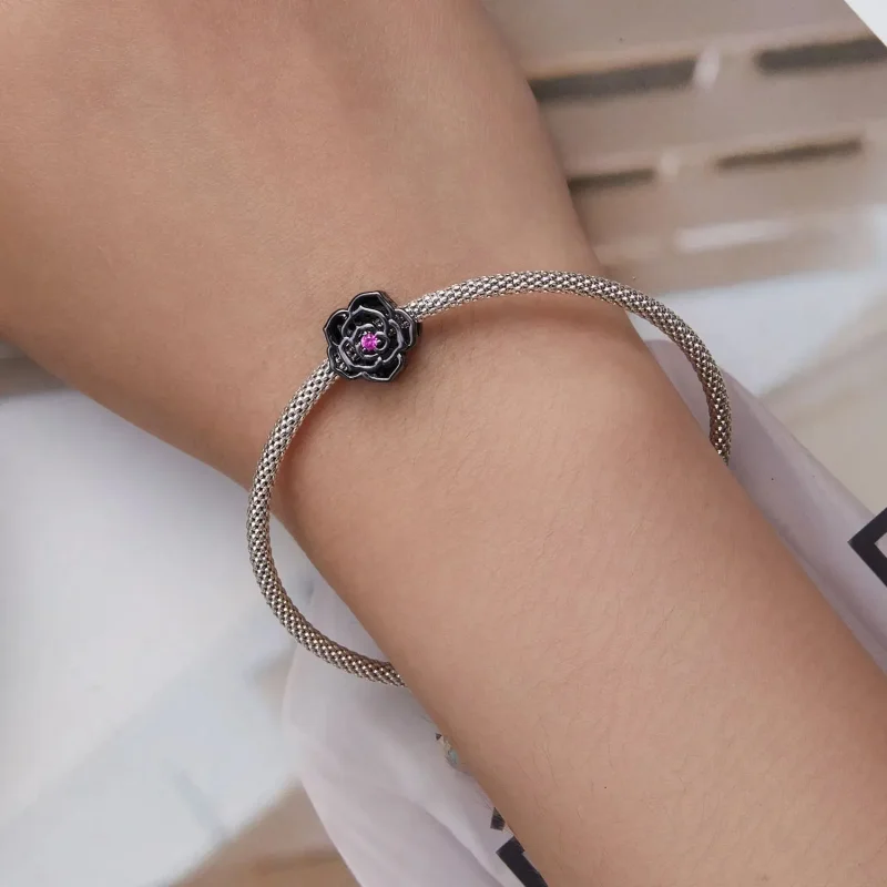 (zdjęcie do) Charms Typu Pandora Czarna róża - SCC2380 - Wyświetl 6