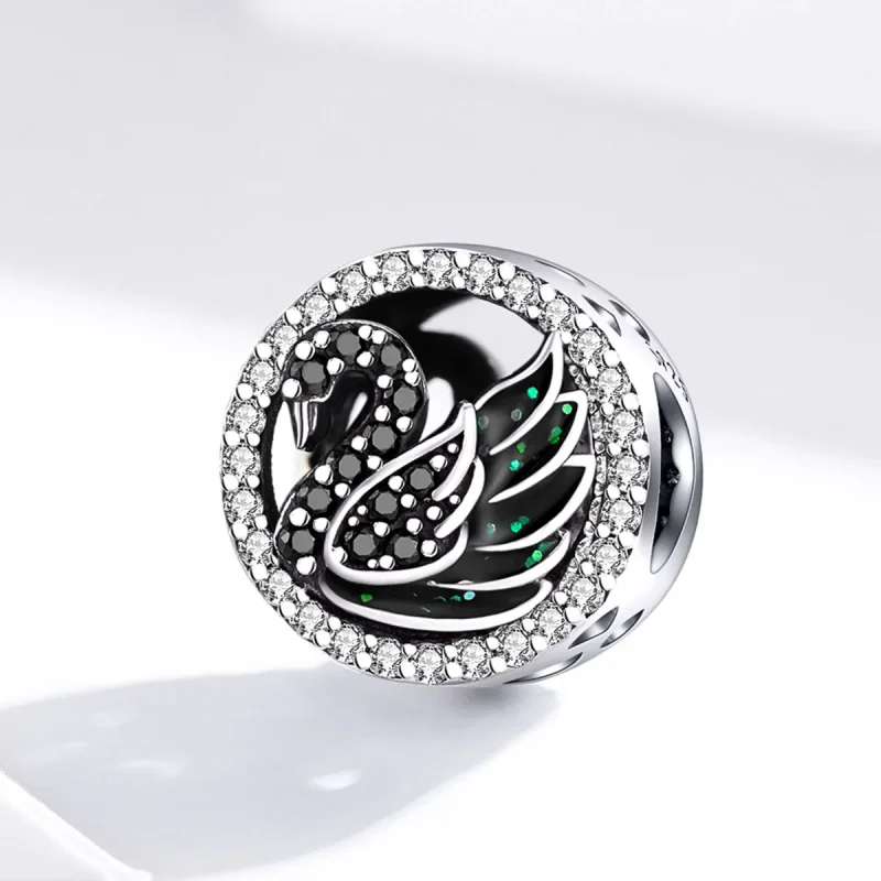 (zdjęcie do) Charms Typu Pandora Czarny łabędź - SCC1342 - Wyświetl 2