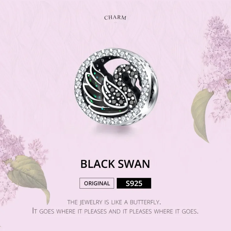 (zdjęcie do) Charms Typu Pandora Czarny łabędź - SCC1342 - Wyświetl 6