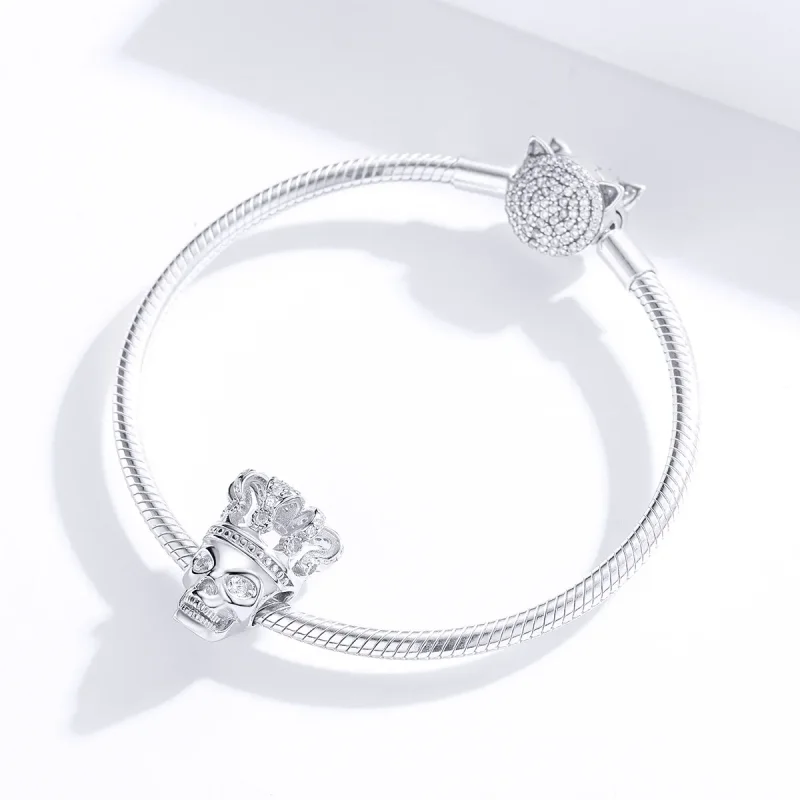 (zdjęcie do) Charms Typu Pandora Czaszka Z Koroną - SCC1361 - Wyświetl 2