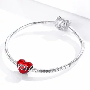 Charms Typu Pandora Czerwone Serce Miłości - SCC1569