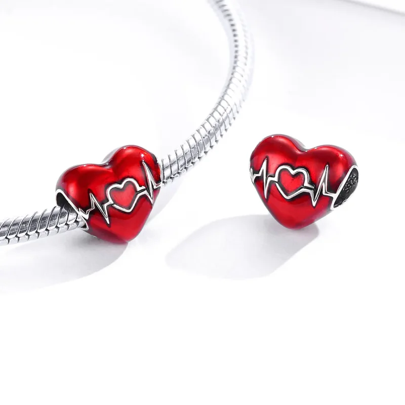 (zdjęcie do) Charms Typu Pandora Czerwone Serce Miłości - SCC1569 - Wyświetl 4