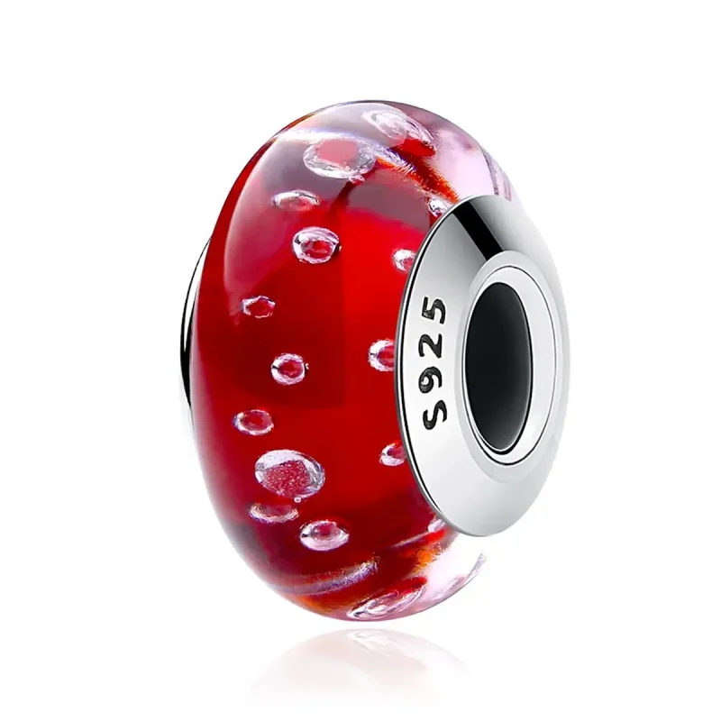 (zdjęcie do) Charms Typu Pandora Czerwone szkło Murano - SCZ027 - Wyświetl 2