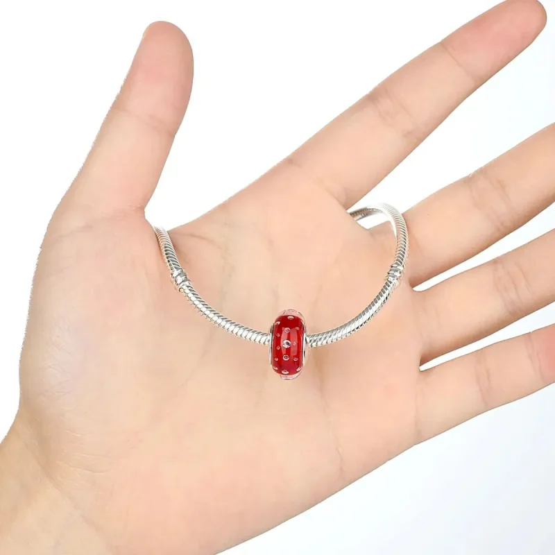 (zdjęcie do) Charms Typu Pandora Czerwone szkło Murano - SCZ027 - Wyświetl 5