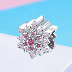 Charms Typu Pandora Czerwony Lotos - BSC038