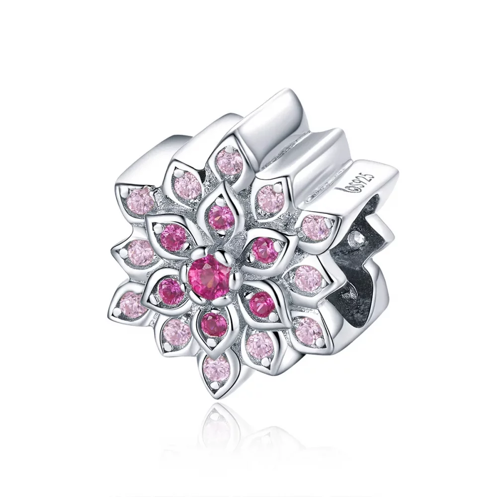 Charms Typu Pandora Czerwony Lotos - BSC038