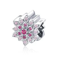 Charms Typu Pandora Czerwony Lotos - BSC038