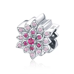 Charms Typu Pandora Czerwony Lotos - BSC038