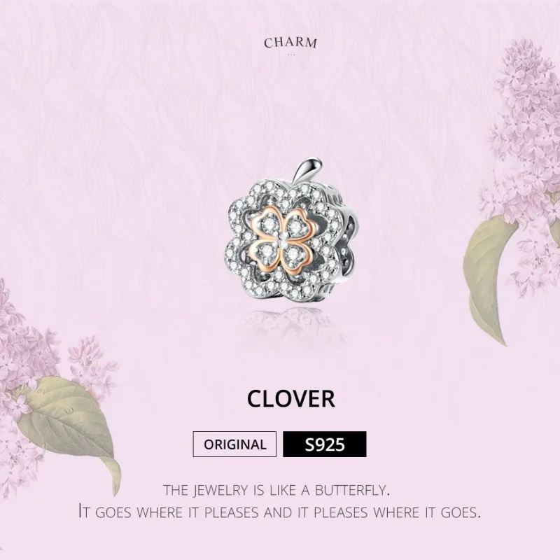 (zdjęcie do) Charms Typu Pandora Czterolistna koniczyna - SCC1247 - Wyświetl 2