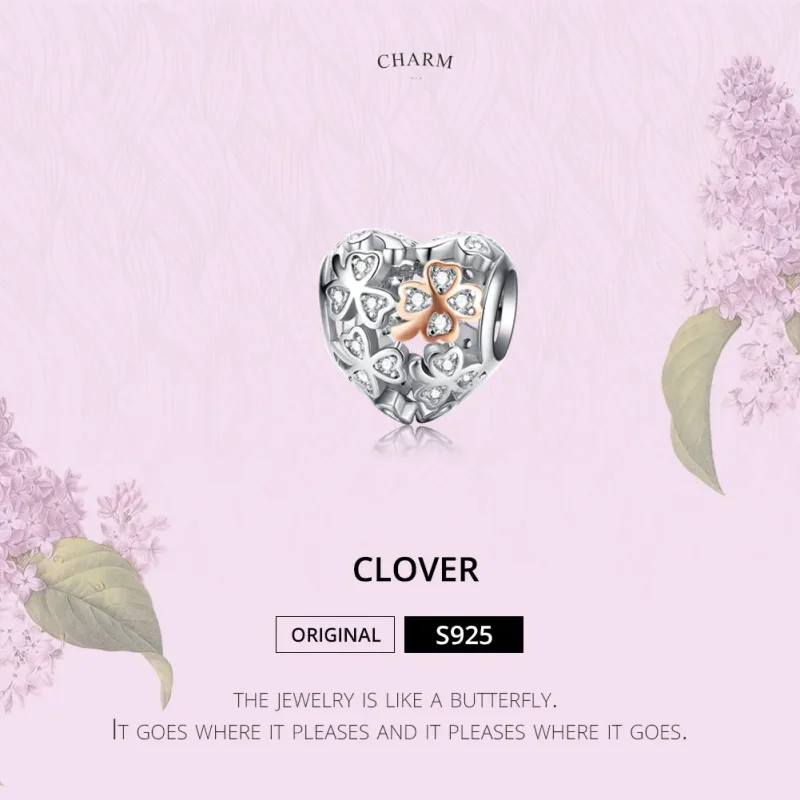 (zdjęcie do) Charms Typu Pandora Czterolistna koniczyna - SCC1248 - Wyświetl 2