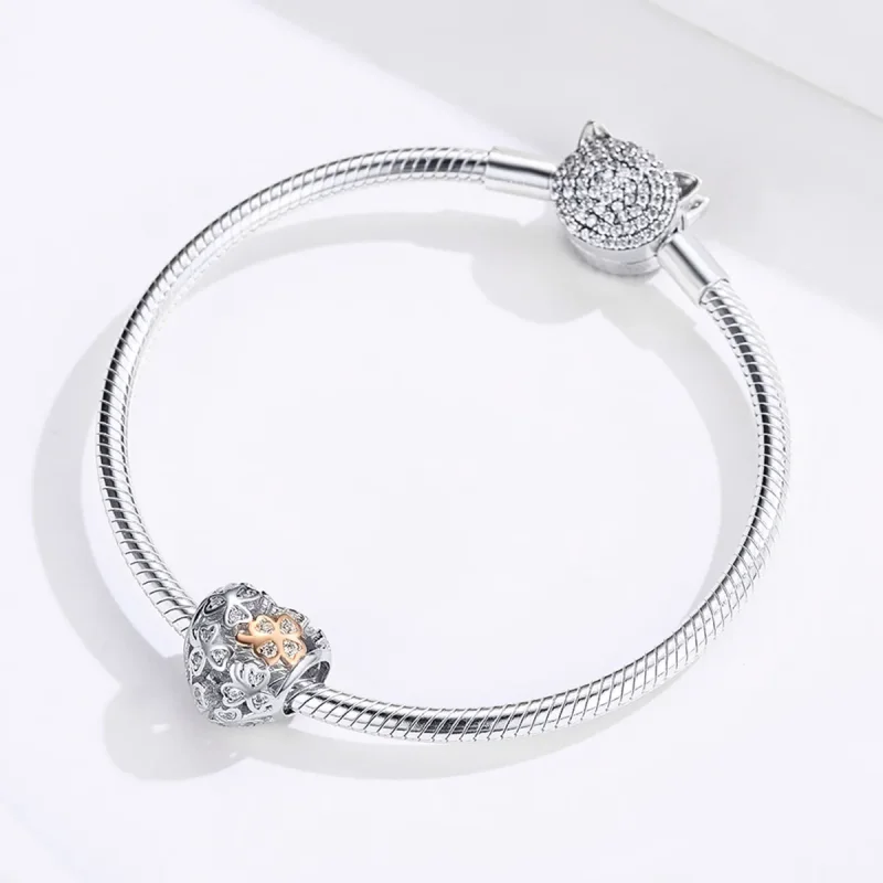 (zdjęcie do) Charms Typu Pandora Czterolistna koniczyna - SCC1248 - Wyświetl 3