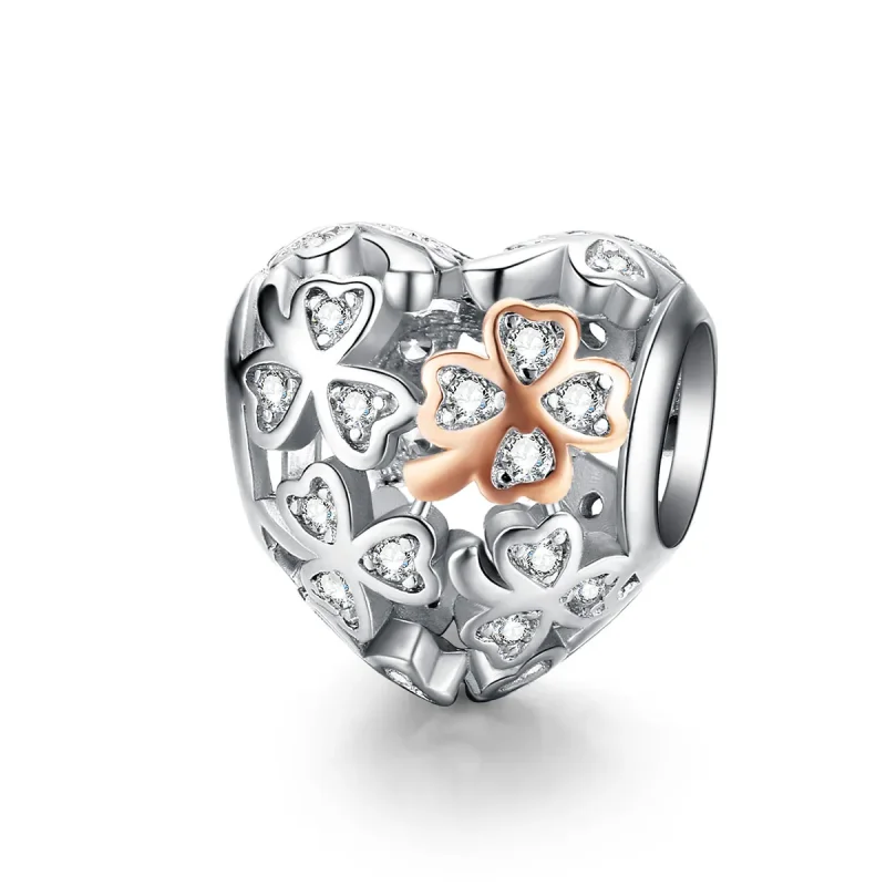 (zdjęcie do) Charms Typu Pandora Czterolistna koniczyna - SCC1248