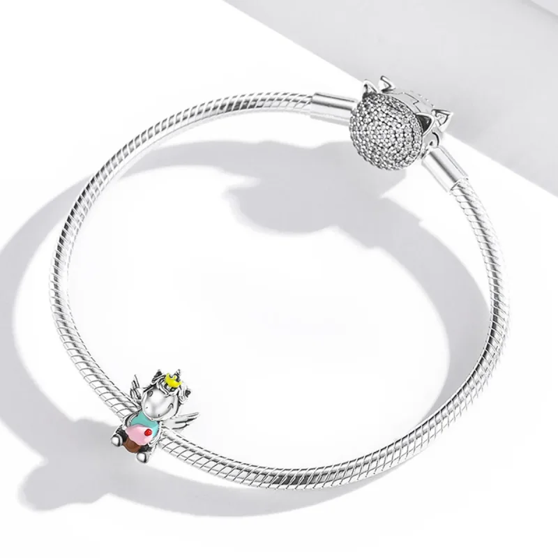 (zdjęcie do) Charms Typu Pandora Deserowy Jednorożec - SCC1872 - Wyświetl 3