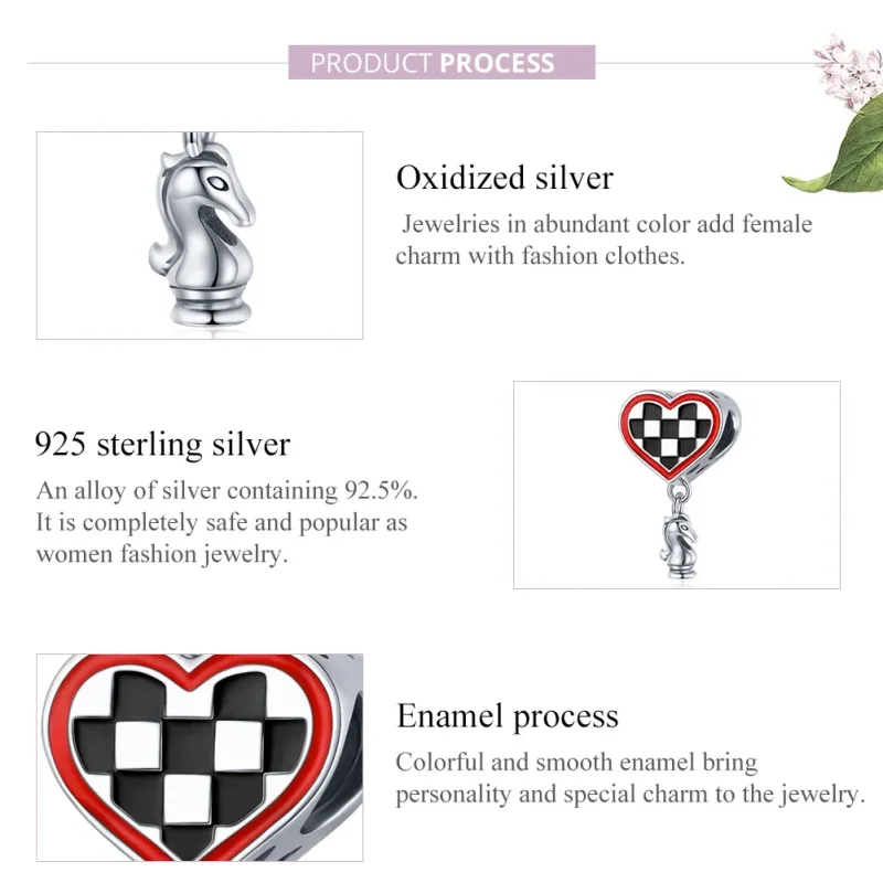 (zdjęcie do) Charms Typu Pandora Deska w kształcie serca - SCC1833 - Wyświetl 8