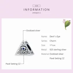 Charms Typu Pandora Diabelskie Oko - SCC1567