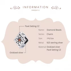 Charms Typu Pandora Diament - SCC1825