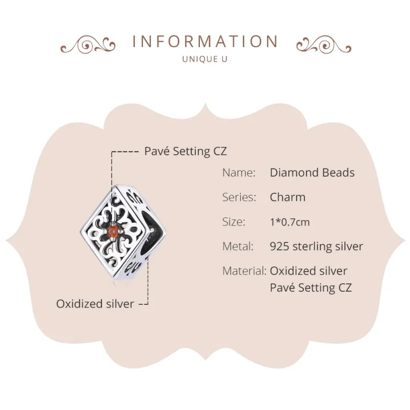 (zdjęcie do) Charms Typu Pandora Diament - SCC1825 - Wyświetl 6