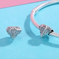 Charms Typu Pandora Diamentowa Miłość - SCC397