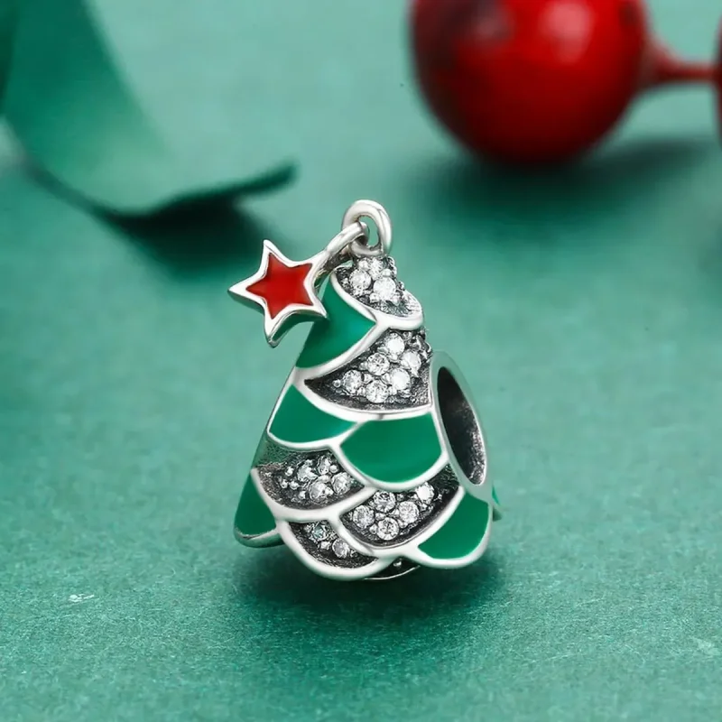 (zdjęcie do) Charms Typu Pandora Drzewko świąteczne - SCC307 - Wyświetl 3