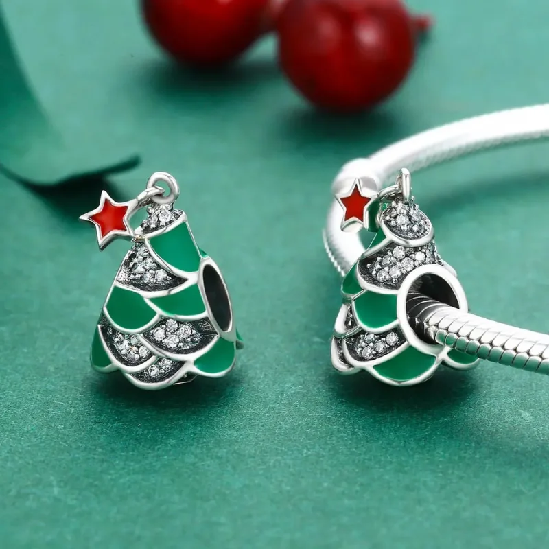 (zdjęcie do) Charms Typu Pandora Drzewko świąteczne - SCC307 - Wyświetl 4