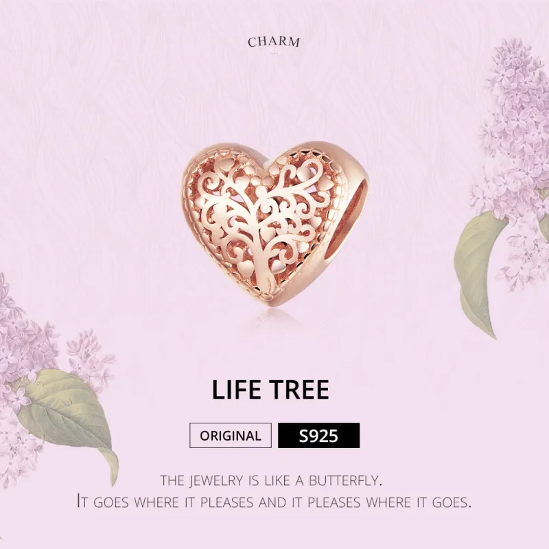 (zdjęcie do) Charms Typu Pandora Drzewo genealogiczne róż - BSC215 - Wyświetl 6