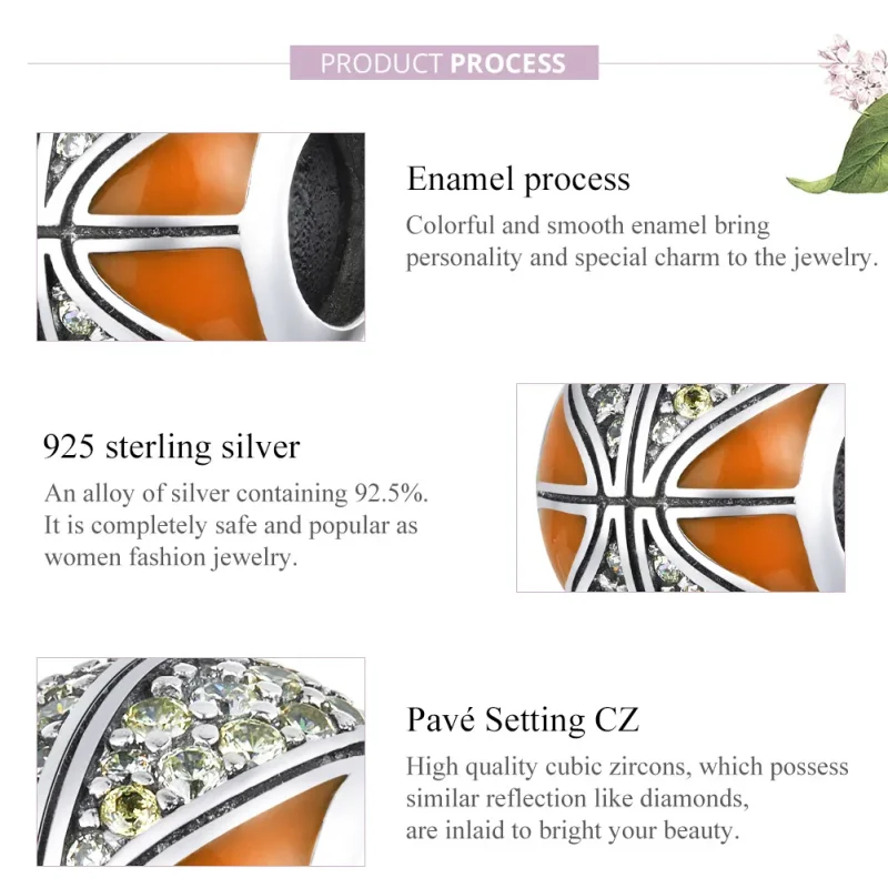 (zdjęcie do) Charms Typu Pandora Duch koszykówki - SCC1506 - Wyświetl 8