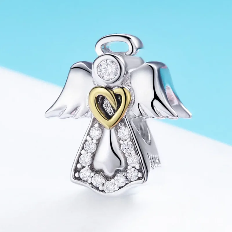 (zdjęcie do) Charms Typu Pandora Dwutonową Anioł Stróż - SCC747 - Wyświetl 2