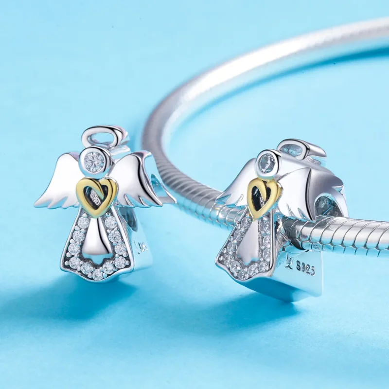 (zdjęcie do) Charms Typu Pandora Dwutonową Anioł Stróż - SCC747 - Wyświetl 4