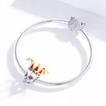 Charms Typu Pandora Dwutonową Czaszka Klauna - SCC1363