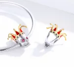 Charms Typu Pandora Dwutonową Czaszka Klauna - SCC1363