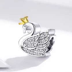 Charms Typu Pandora Dwutonową Księżniczka Łabędź - SCC1343